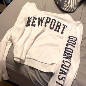 White long sleeve crop top!